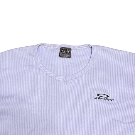 【USED】90's Oakley Genuine Software Ribbed Lavender T-shirt