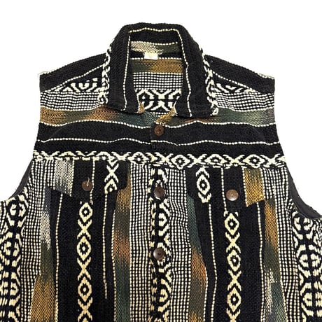 【USED】90's RUG VEST MADE IN NEPAL