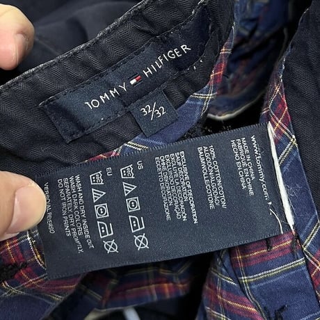 【USED】00'S TOMMY HILFIGER VINTAGE COTTON CARGO PANTS NAVY