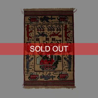 【USED】90'S-00'S HANDMADE AFGHAN WAR RUG ④
