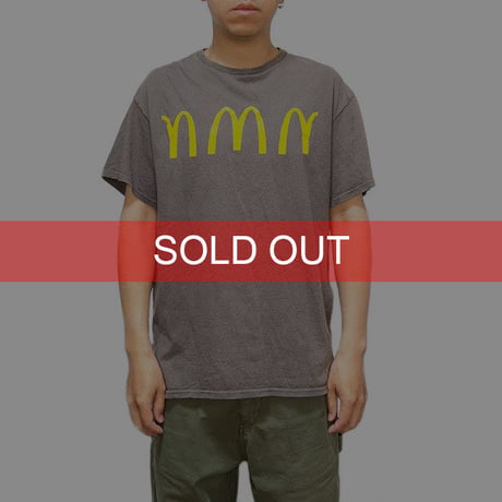 【USED】00'S MCDONALD'S  3-LOGO T-SHIRT