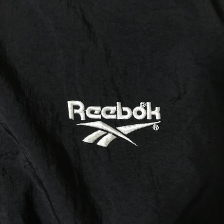 【USED】90'S REEBOK OVERSIZED NYLON JACKET BLACK