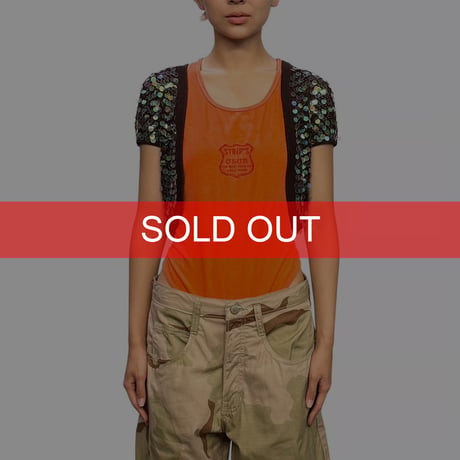 【USED】00's Cejon Sequin Mesh Shrug