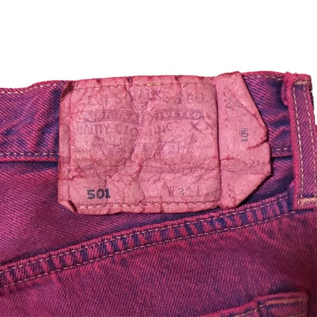 【USED】LEVI'S CUT OFF DENIM SHORTS RED