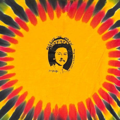 【USED】00's Sex Pistols "God Save The Queen" Jamaican Tie-Dye T-shirt