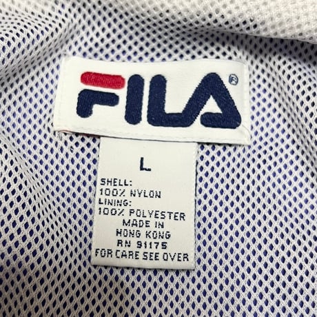 【USED】90's-00's FILA NYLON HOODED PULLOVER JACKET