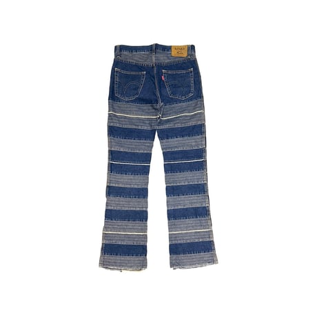 【USED】90's HYSTERIC GLAMOUR "KINKY" Panel Cut Flared Jeans