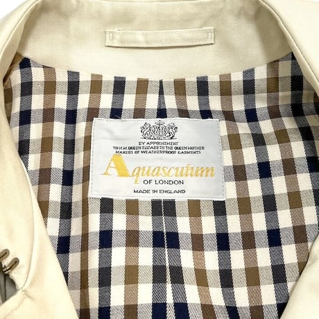 【USED】00'S AQUASCUTUM TRENCH COAT MADE IN ENGLAND