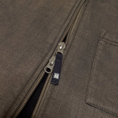 【USED】00's AJ ARMANI JEANS HEAVY COTTON DOUBLE ZIP JACKET