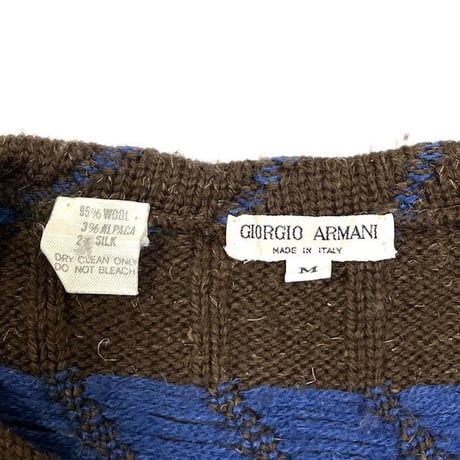 【USED】90'S GIORGIO ARMANI 3D KNIT SWEATER