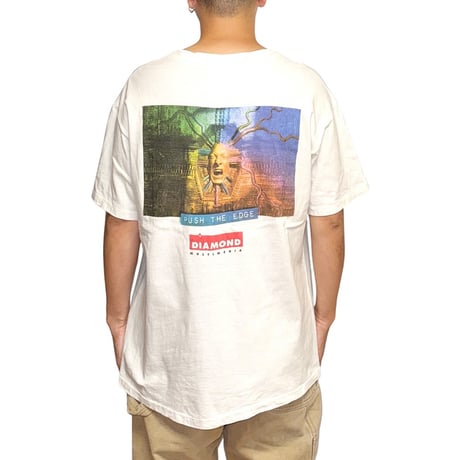 【USED】90's DIAMOND MULTIMEDIA  "PUSH THE EDGE" Cyber Graphic T-shirt