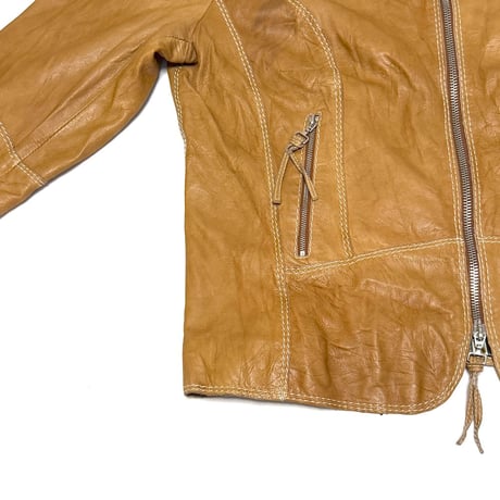 【USED】00's BIBA LAMB ZIP LEATHER JACKET