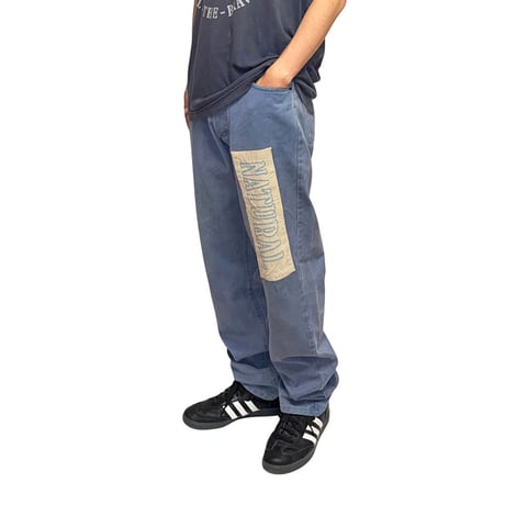 【USED】80's ARMANI JEANS “NATURAL” Hemp Patch Pants