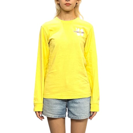 【USED】00's TRADER JOE'S L/S T-SHIRT YELLOW