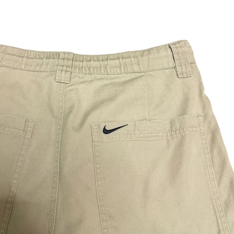 【USED】00's NIKE Logo Embroidery Cargo Pants Beige