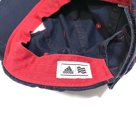 【USED】00'S ADIDAS PERFORMANCE LOGO CAP BLACK × RED