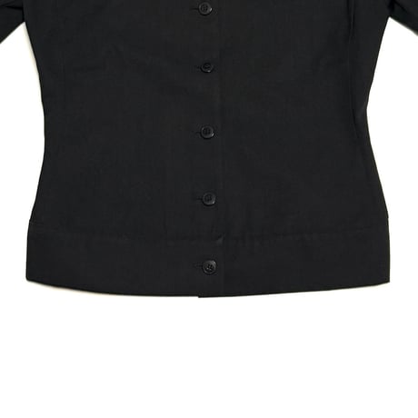 【USED】90's-00's miu miu Sculpted Waist Trucker Jacket Black