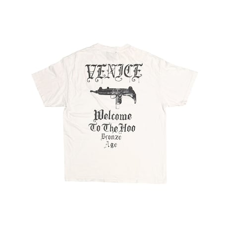 【USED】2010's BRONZE AGE “VENICE / Welcome To The Hoo” Graphic T-Shirt White