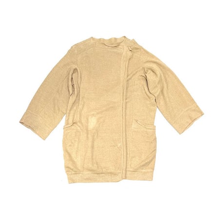 【USED】80'S AZZEDINE ALAIA LINEN KNIT LONG CARDIGAN