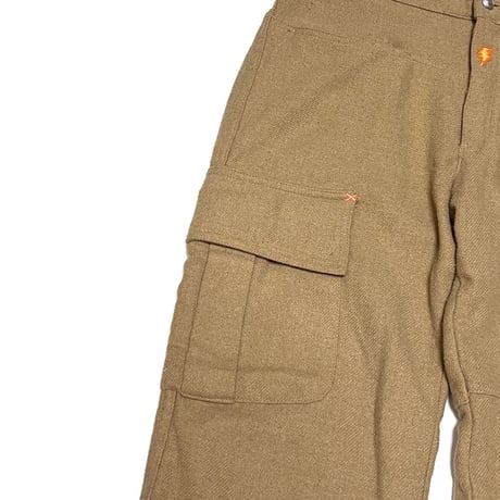 【USED】90's W.&L.T. MIX WOOL SINGLE CARGO POCKET PANTS