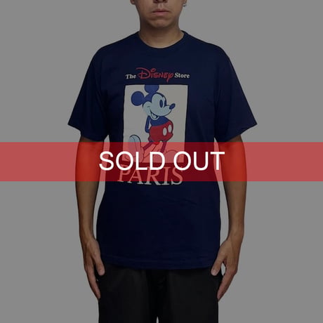 【USED】90's-00's  The DISNEY Store PARIS MICKEY T-SHIRT
