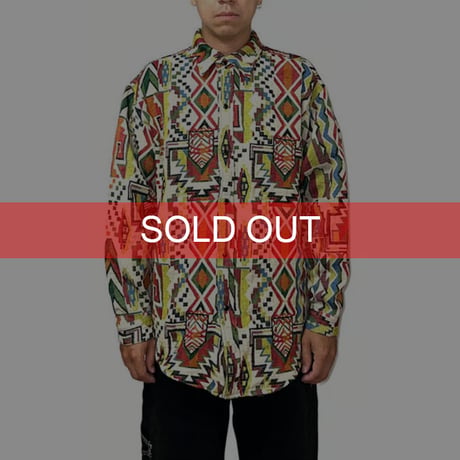 【USED】90'S-00'S JACQUARD WEAVE SHIRT
