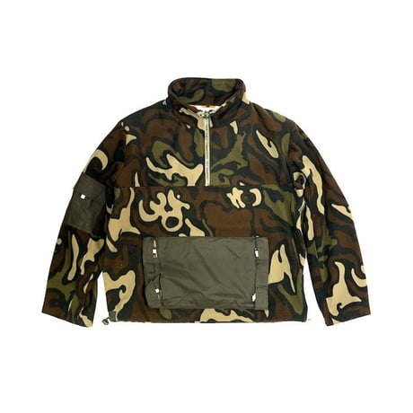 【USED】90'S MAHARISHI CAMO HALF ZIP FLEECE PULLOVER