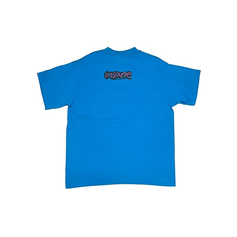 USED】90's insane Look into my eyes T-SHIRT SKY USED】90's insane Look into my eyes T-SHIRT SKY