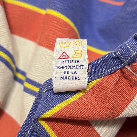 【USED】90's Polo by Ralph Lauren MULTI BORDER HALF BUTTON SHIRT