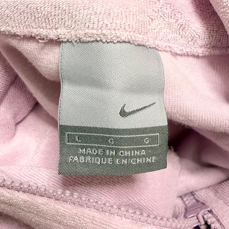 【USED】00's NIKE Pile Zip-Up Track Jacket Baby Pink