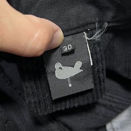 【USED】00'S GRIFFIN BONDAGE BLACK CORDUROY PANTS
