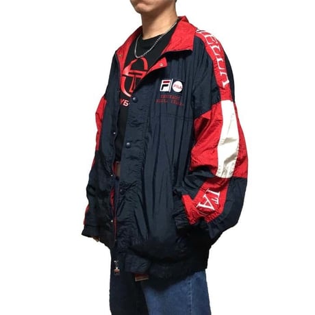 【USED】90'S FILA ITALIA EMBROIDERY NYLON JACKET