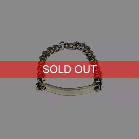【USED】Vintage ID BRACELET NICKEL SLVER