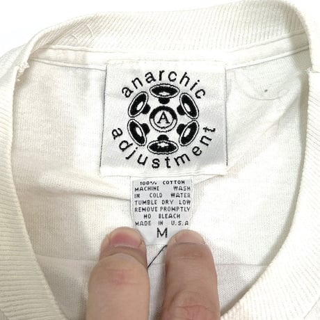 【USED】90'S ANARCHIC ADJUSTMENT ORGANIC TECHNOLOGY L/S T-SHIRT WHITE