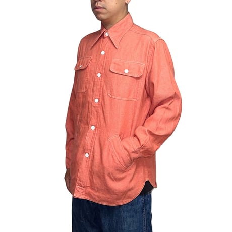 【USED】70's UNKNOWN VINTAGE 4-POCKET SHIRT