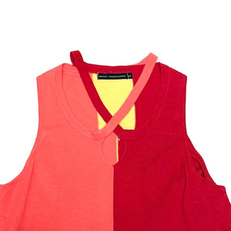 【USED】00's MARITHÉ FRANÇOIS GIRBAUD Asymmetrical Knit Tunic Dress