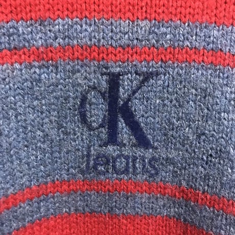 【USED】90'S CK CALVIN KLEIN JEANS HI-NECK WOOL SWEATER