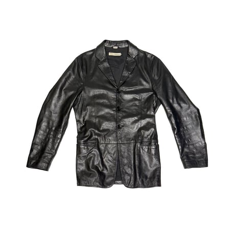 【USED】90's-00's EMPORIO ARMANI CALF LEATHER 3B BLAZER