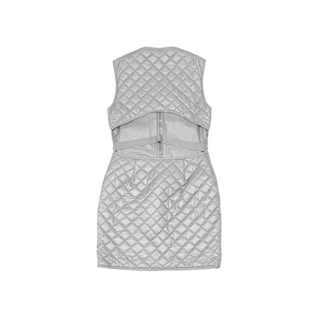 【USED】HELMUT LANG 1990 SILVER QUILTING SLEEVELESS DRESS