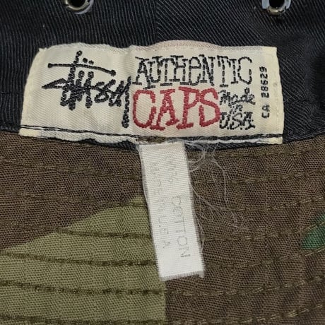 【USED】90'S STUSSY CAMO HAT