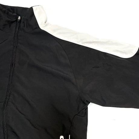 【USED】00'S UMBRO POLY TRACK JACKET BLACK × WHITE