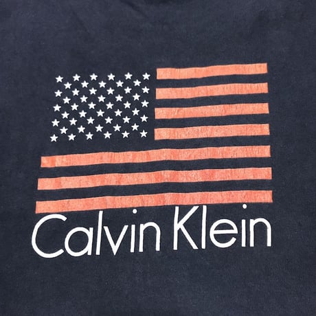 【USED】90'S CALVIN KLEIN STAR  AND STRIPES T-SHIRT