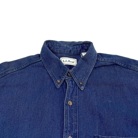 【USED】90'S L.L.BEAN SASHIKO WEAVE B.D SHIRT