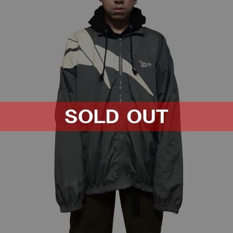 【USED】90'S REEBOK NYLON JACKET GLEY
