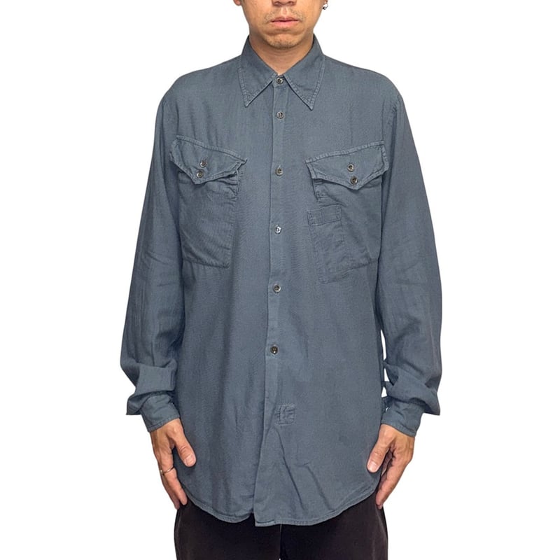 【本人期・美品】Martin Margiela 10 BDシャツ III USED】Martin Margiela 10 2002AW Slate Blue Util