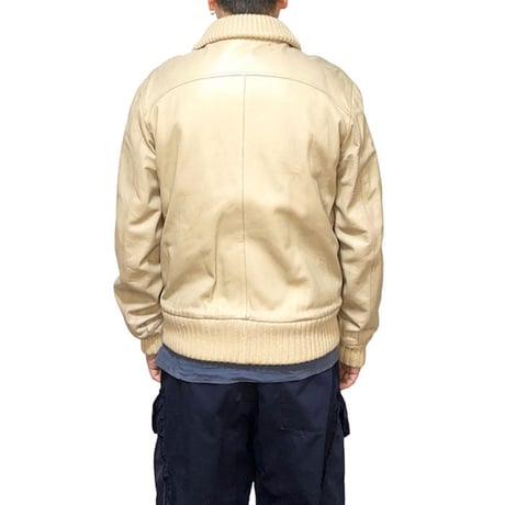 【USED】80'S WOODHOUSE LEATHER × KNIT BLOUSON