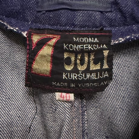 【USED】70's-80's 7 JULI Yugoslavia Denim Tailored Jacket