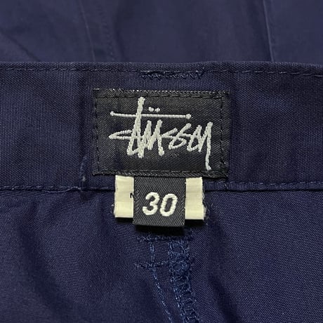 【USED】90's STUSSY 6-POCKET GIMMICK PANTS ROYAL NAVY