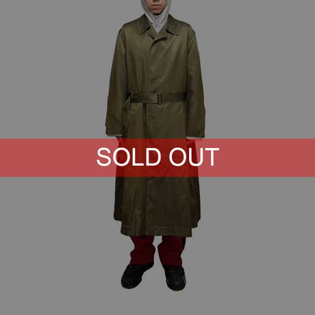 【USED】90's LANVIN Studio SATIN BROWN KHAKI COAT
