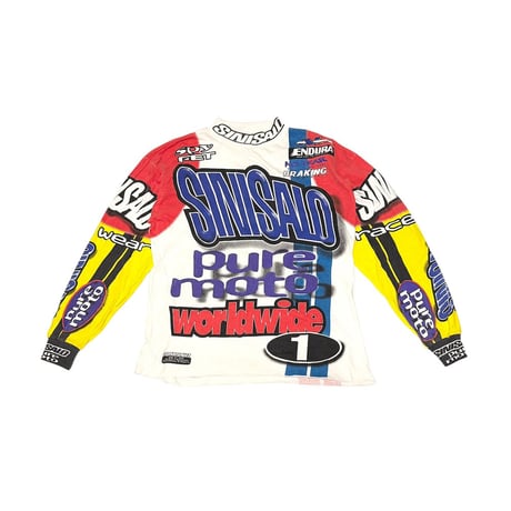 【USED】90's SINISALO Moto Clothes L/S T-SHIRT